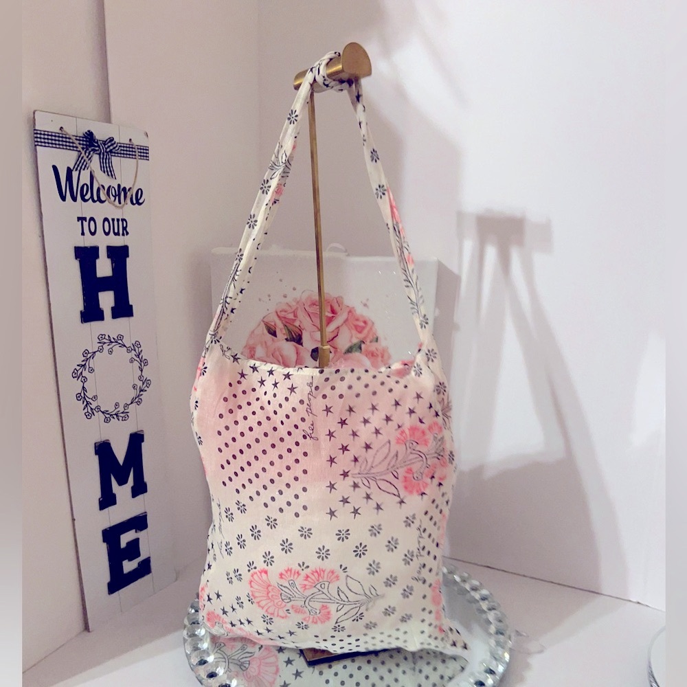 FP Movement by Free People Floral Tote Bag - Pink and White
